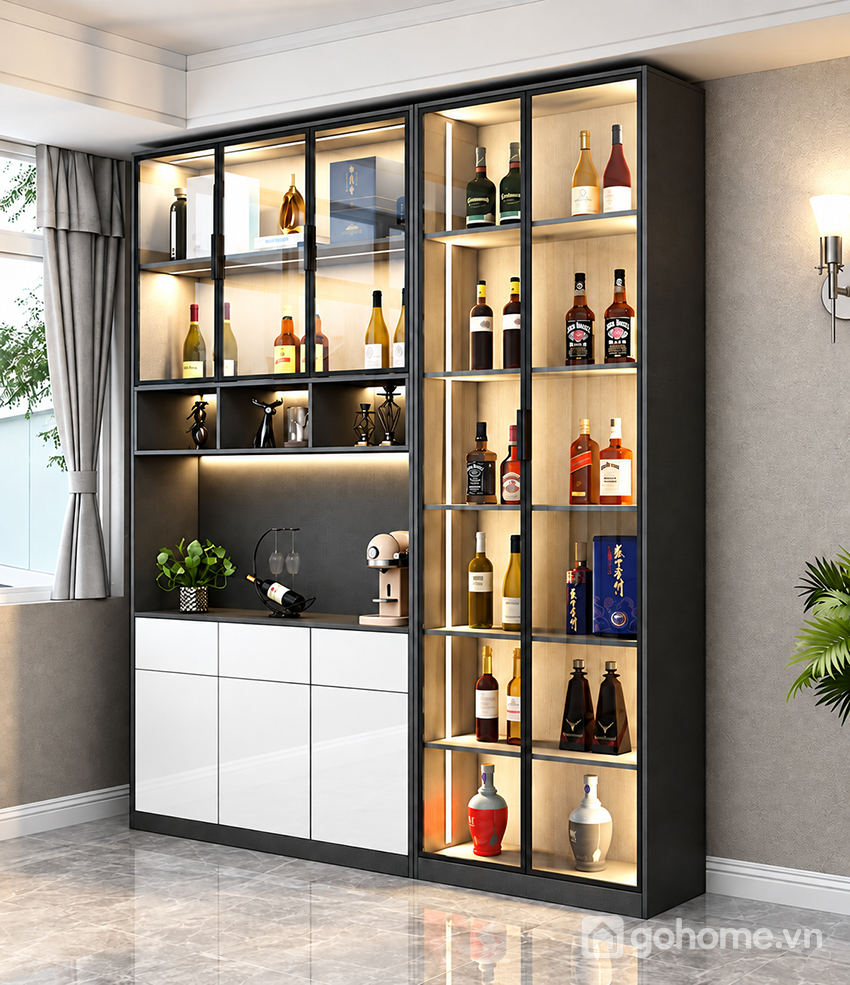 Khoang mở rộng thuận tiện pha và chuẩn bị đồ uống