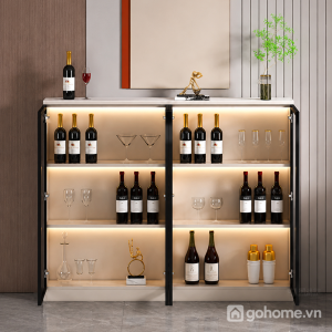 Không gian lưu trữ linh hoạt cho rượu và phụ kiện