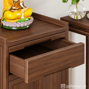 Ngăn kéo kết hợp tủ hai cánh giúp cất đồ gọn gàng