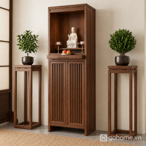 Thiết kế dáng đứng hiện đại với khoang thờ rộng