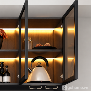 Thiết kế hiện đại với hệ tủ kính trưng bày
