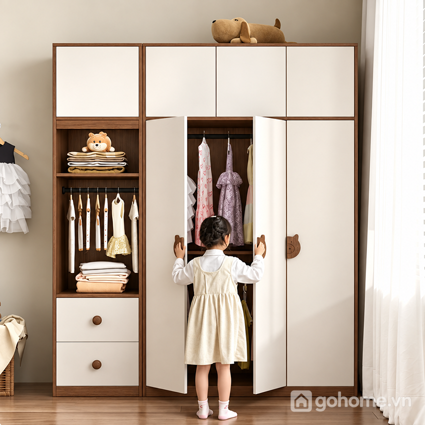 Thiết kế phân khu rõ ràng, phù hợp phòng của bé