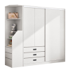 Tủ Quần Áo Cánh Lùa Kết Hợp Kệ Bên Hông Và Ngăn Kéo GH-13092 - 2400x600x2400mm - GH-13092.2