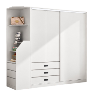 Tủ Quần Áo Cánh Lùa Kết Hợp Kệ Bên Hông Và Ngăn Kéo GH-13092 - 2400x600x2400mm - GH-13092.2