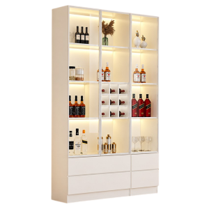 Tủ Rượu Kết Hợp Khoang Decor Hiện Đại - 2000x400x2000mm