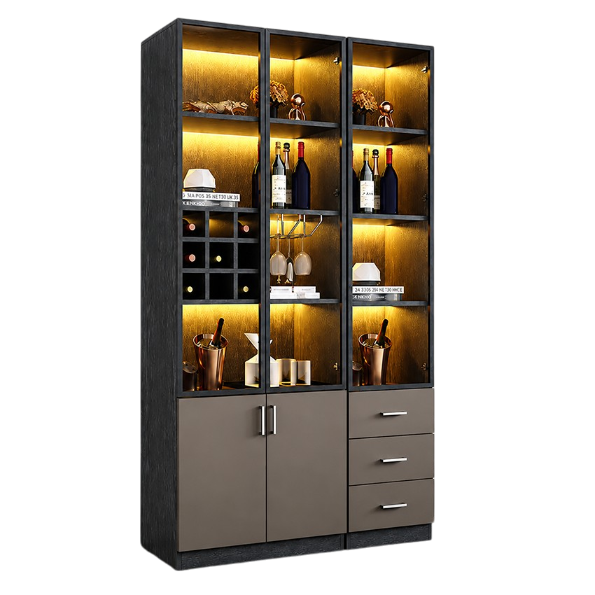 Tủ Rượu Kính Đẹp Sang Trọng Cho Phòng Khách GH-54009 - 2000x400x2000mm - GH-54009.2