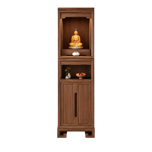 Tủ Thờ Phật Hai Khoang Mở Có Tủ Lưu Trữ GH-91083 - 680x480x1760mm - GH-91083.2