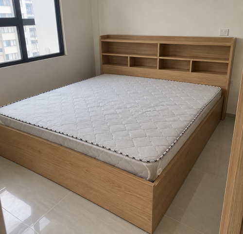 Giường Ngủ Tích Hợp Giá Sách Đầu Giường Nhiều Ngăn GH-11064