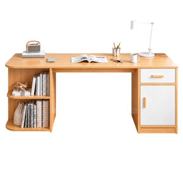 Bàn Học Có Kệ Sách Bên Hông Và Tủ Lưu Trữ GH-72055 - 1600x400x750mm - GH-72055.2