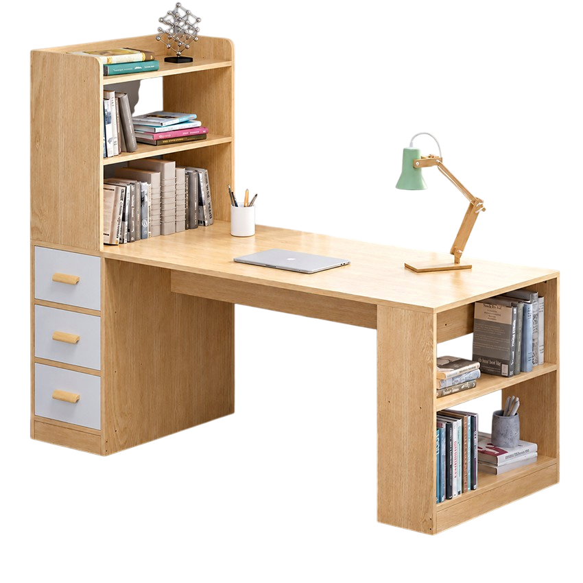 Bàn Học Kết Hợp Kệ Sách Hai Bên Và Ngăn Kéo GH-72056 - 1400x600x1350mm - GH-72056.2