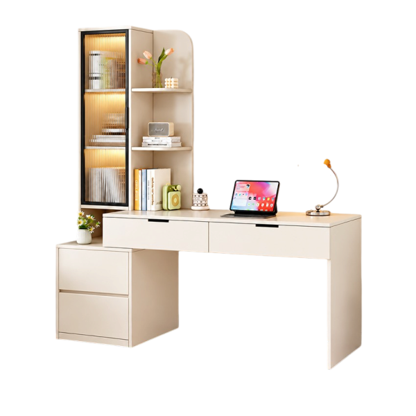Bàn Học Kết Hợp Tủ Kính Và Kệ Sách GH-72058 - 1200x600x1800mm - GH-72058.2