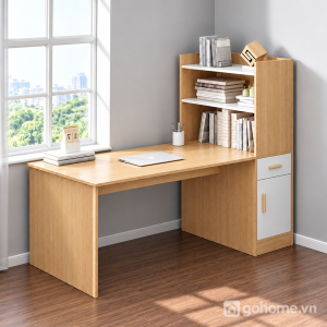 Bàn Học Liền Kệ Sách Đứng Có Tủ Lưu Trữ GH-72062 - ảnh chi tiết 1