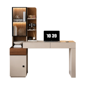 Bàn Học Liền Tủ Kính Trang Trí Có Ngăn Kéo GH-72061 - 1550x600x1520mm - GH-72061.2