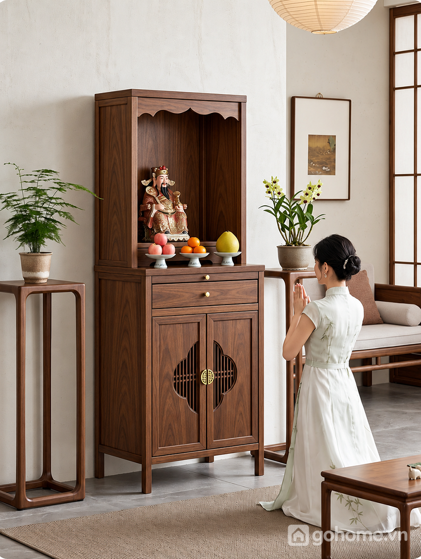 Chất liệu gỗ tự nhiên với bề mặt vân gỗ trang nhã