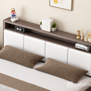 Đầu giường bọc nệm tạo điểm tựa thoải mái