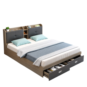 Giường Ngủ Bọc Nệm Có Kệ Đầu Giường Và Ngăn Kéo GH-11066 - Lọt đệm 1m8 - GH-11066.2