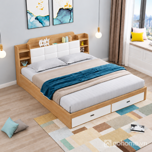 Giường Ngủ Bọc Nệm Kết Hợp Kệ Sách Hai Bên GH-11065 - ảnh chi tiết 1
