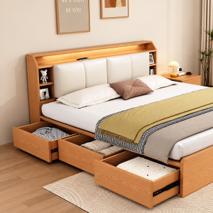 Giường Ngủ Đầu Giường Liền Kệ Phong Cách Hiện Đại GH-11071 - ảnh chi tiết 5