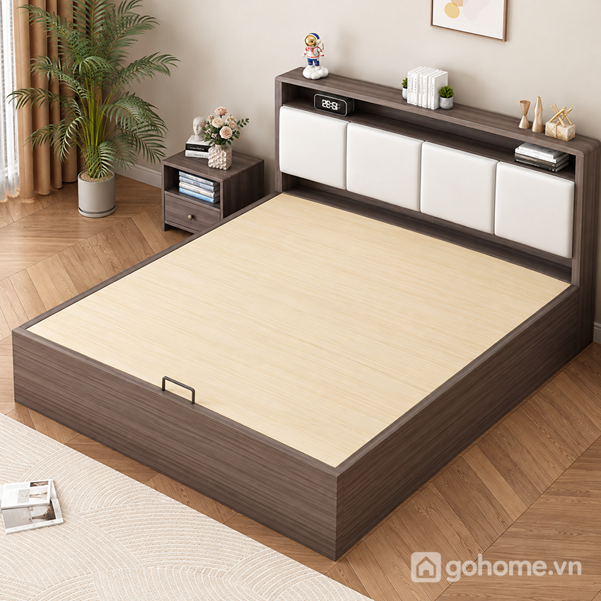 Giường Ngủ Kết Hợp Hộc Chứa Đồ Dưới Gầm GH-11073 - ảnh chi tiết 6