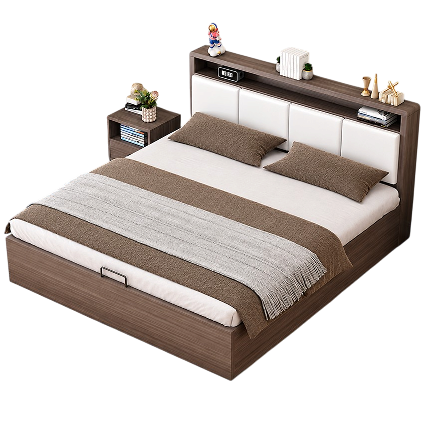 Giường Ngủ Kết Hợp Hộc Chứa Đồ Dưới Gầm GH-11073 - Lọt nệm 1m8 - GH-11073.2