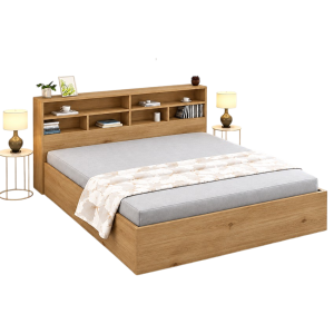 Giường Ngủ Tích Hợp Giá Sách Đầu Giường Nhiều Ngăn GH-11064