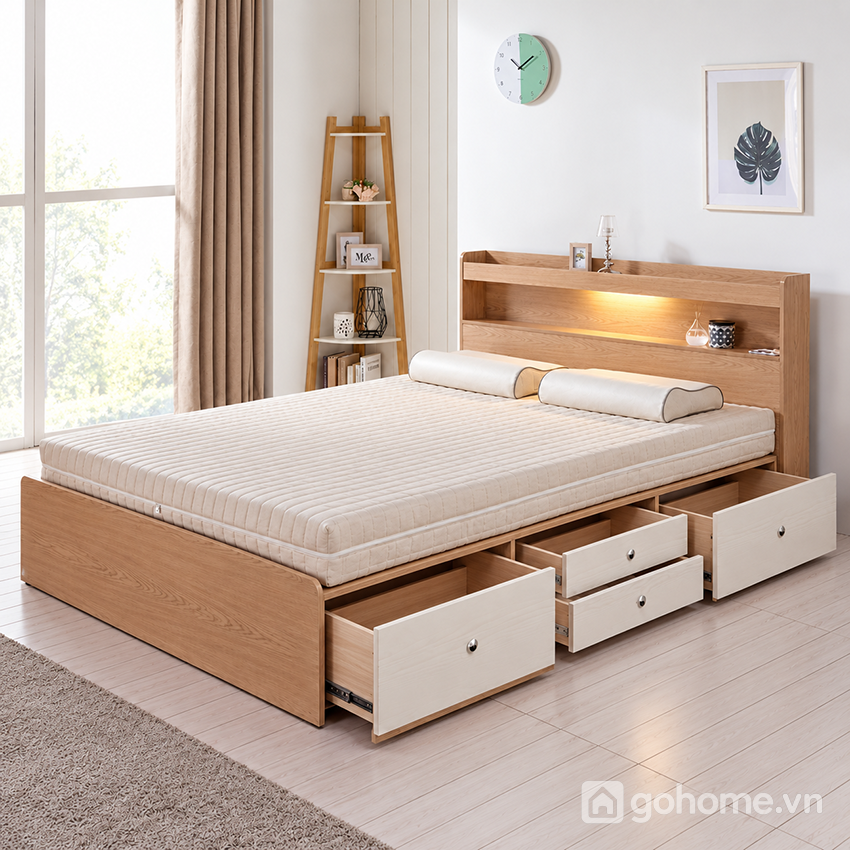 Hộc kéo dưới gầm tăng diện tích lưu trữ