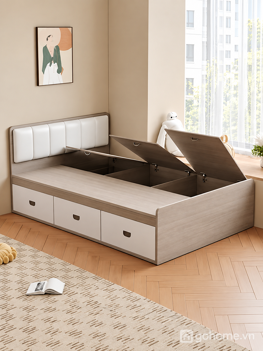 Hộc kéo dưới gầm tăng khả năng lưu trữ