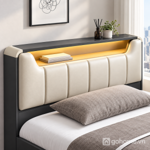 Kệ LED đầu giường tạo nguồn sáng nhẹ khi sử dụng