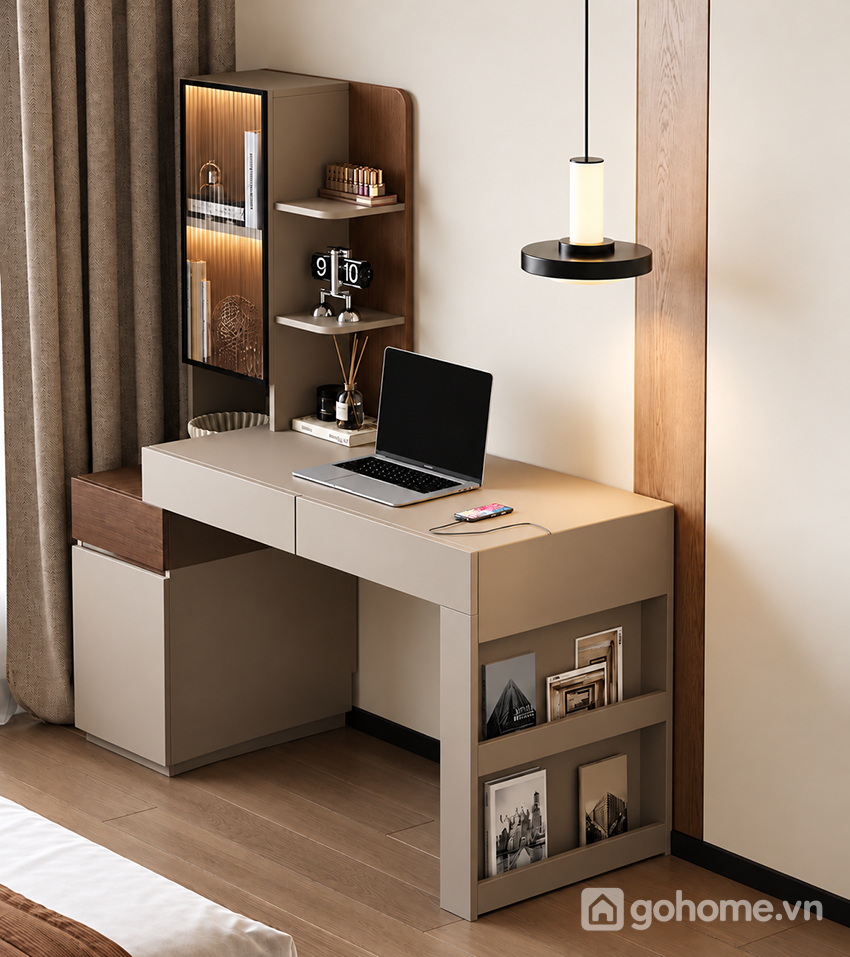 Kệ sách nhiều tầng phù hợp góc học tập nhỏ
