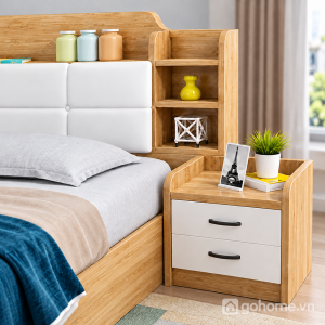Kệ sách và hộc kéo giúp tăng không gian lưu trữ
