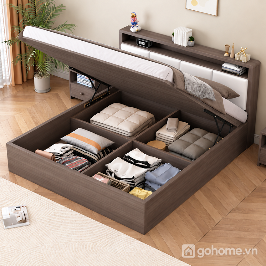 Khoang chứa rộng giúp phân loại đồ dùng dễ dàng