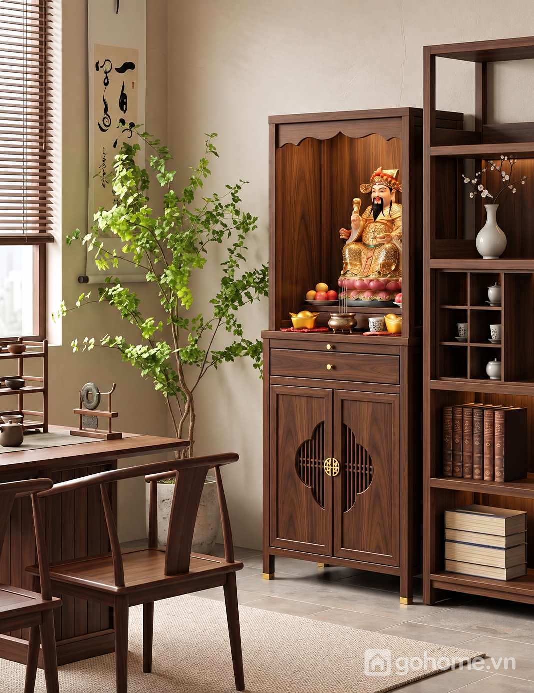 Kiểu dáng gọn, phù hợp phòng khách và phòng thờ