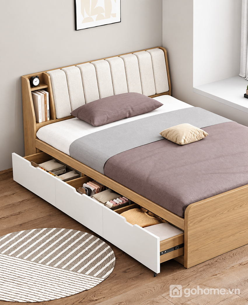 Ngăn kéo dưới gầm tăng diện tích lưu trữ