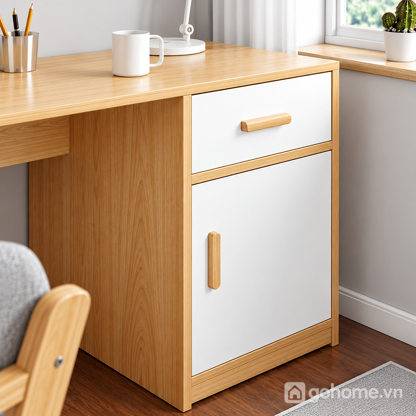 Ngăn kéo và tủ cánh giúp đồ dùng được phân loại