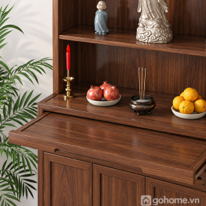 Ngăn kéo và tủ kín hỗ trợ lưu trữ đồ thờ