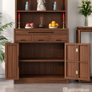 Ngăn kéo và tủ kín hỗ trợ lưu trữ đồ thờ