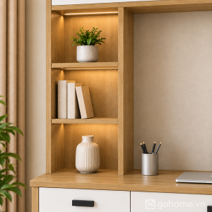 Nhiều khoang mở giúp sách vở dễ tìm hơn