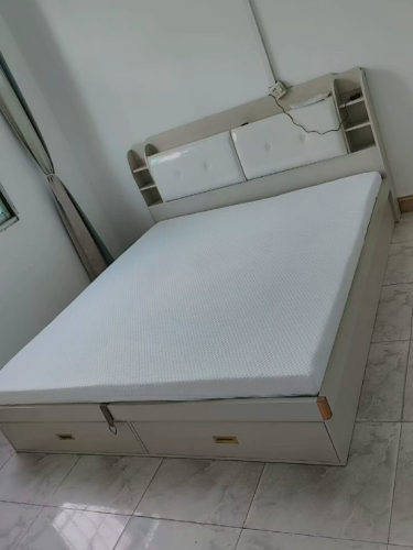Giường Ngủ Bọc Nệm Kết Hợp Kệ Sách Hai Bên GH-11065