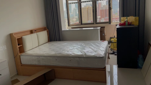 Giường Ngủ Đầu Giường Liền Kệ Phong Cách Hiện Đại GH-11071