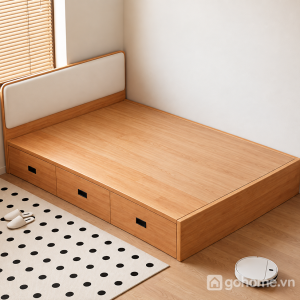 Thiết kế đầu giường bọc nệm êm ái, hiện đại